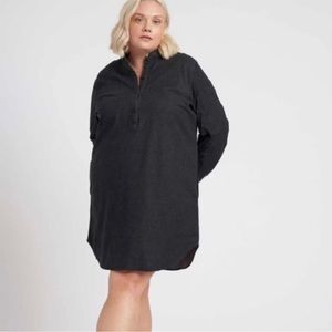 Universal Standard Hannah Denim Shirt Dress - Black (22-24, fits 20)